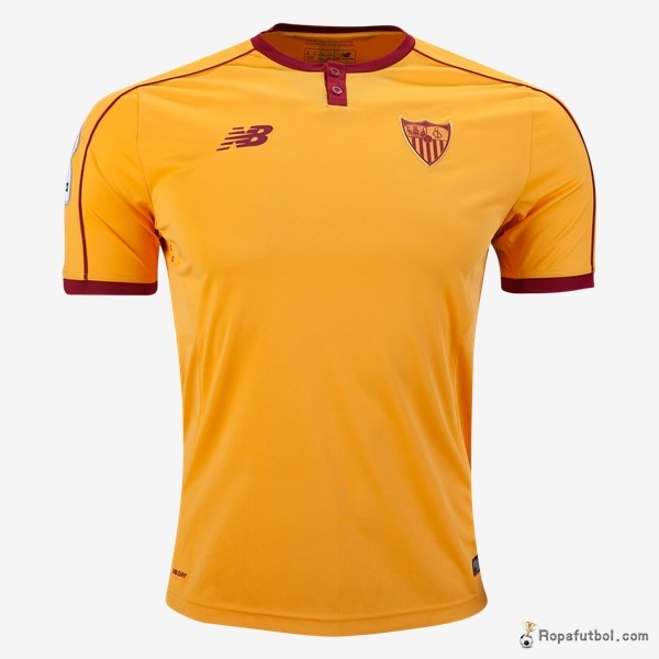 Camiseta Sevilla Replica Tercera Ropa 2016/17 Amarillo